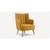 Lerrot Accent chair Velvet in Yellow Color