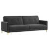 Gilud 3 Seater Click-Clack Sofa cum Bed  in Dark Grey Colour