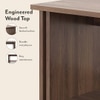 Adele Rectangular Engineered Wood Coffee Table In Classic Walnut Finish