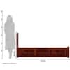 Glenmoor Box Storage Solid Wood Bed King Size in Honey Oak Finish