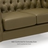 Fairmont 3 Seater Leatherette Sole in Olive Green Colour