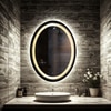 Oval Framed LED  Mirror Black Matte Gold Rose Gold Brushed Silver