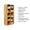 Hexa Engineered Wood Bookshelf Multipurpose Storage Rack in Giant Wood Colour