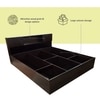 Kamira Engineered Wood King  Size Bed With Drawer Storage (Melamine Finish)