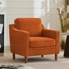 Menta Boucle Fabric Lounge Chair in Orange Colour