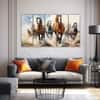 The Castle Decor 7 Running Horses Vastu Wall Art Framed Painting 27x48 Inch (Style 6)