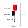 Devansh Metal Electric Wall Light in Black Colour with Red Shade Count of 1 Light