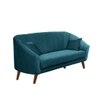 Nilo Velvet 3 Seater Sofa Teal in Blue Colour