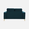 Nency Velvet 2 seater Sofa T Blue