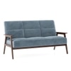 Logan 3 Seater Wooden Sofa in Blue Colour