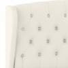 Holmebrook Engineered Wood Queen Size Drawer Storage Upholstered Bed in Ivory Leatherette Colour