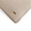 Herringbone Stone  And Natural Cushion Cover  16X16 Inches