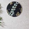 Ovolo Black Colour nEngineered Wood Handpained leaf vine wall clock by Disoo Fashions