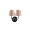 Beatrix Dual Off White Cotton Wall Mounted Lamp with Steel Base