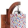 Devansh Solid Wood Electric Wall Light in Brown Colour with Multi Shade Count of 1 Light