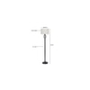 April Off White Fabric Floor Lamp with Black Iron Base