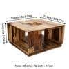 Wayne Sheesham Wood Coffee Table In Natural Rosewood (Semi Gloss)