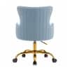 Doe Buck Adan Modern Sky Blue Velvet Office Chair