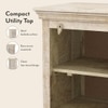 Anokhi Solid Wood Side Table in Rustic White Finish