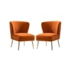 Crimson Fabric Accent Chair in Orange Colour