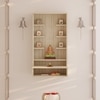 Bluewud Shubh Mini Engineered Wood Prayerut In European Oak Finish