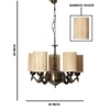Devansh Wood Wall Mounted Lamp With Off-White Cotton Shade