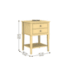 Haze Mango Wood Side and End Table in Yellow Finish