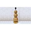 Foster Handmade Natural Wooden Table Lamp with ball over ball design with Cotton Beige shade