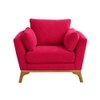 Lorentz Boucle Fabric Lounge Chair in Red Colour