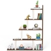 Wolabey Engineered Wood Bookshelf with Brown Maple & White finish