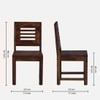 Charlie 4 Seater Dining Set In Walnut Finish