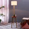 Harmon White Cotton Shade Floor Lamp