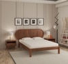 Orren Solid Wood Queen  Size Bed Without Storage (Provincial Teak Finish)
