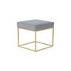 Benton Nesting Black Glass Coffee Table Set With 4 Stools In Gold Finish