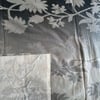Grey Floral 400 TC Cotton Flat Super King Size Bedsheet With 2 Pilllow Covers From Threads