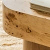 Nouve Solid Wood Side Table in Clear Lacquer Finish