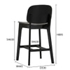 Scandinavian Cora Counter Chair Black Matte Finish