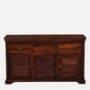 Sheesham Wood Sideboard In Scratch Resistant Honey Oak Finish