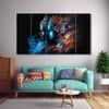 The Castle Decor Premium Radha Krishna Wall Art Wooden Frame 27x48 Inch (Style 5)