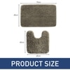 Luxe Home Polyester Newman Contour Bath Mat Set of 2 (Taupe 45x75 cm & 40x45)