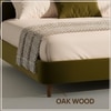 Solara Wave Luxe King Size Bed in velvet With Oak wood Frame & Hydraulic Storage