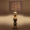 Devansh Grey Jute   Table Lamp With  Wood Natural Base (7X17.5 Inches)-17