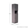 Hexa Red Wooden 2 Door Wardrobe with Hanging Space in Slate Grey Colour