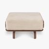 Anish Solid Wood Ottoman in Brown Colour