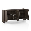 Koro Solid Wood Sideboard In Dark Chestnut Finish