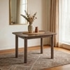 Dane Solid Wood 4 Seater Dining Table In Danish Walnut Finish