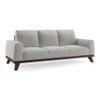 Granada Essential 3 Seater Fabric Sofa in Vapour Grey Colour