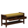 Sarpsborg Solid Wood Shoe Rack with Seating in Walnut Brown finish