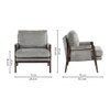 Serenity Boucle Fabric Arm Chair in Grey
