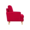 Oliver Boucle Fabric Lounge Chair in Red Colour